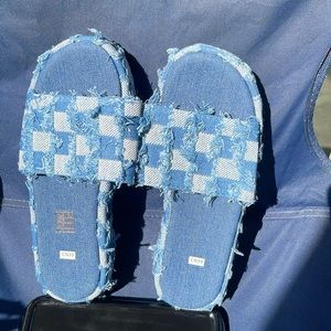 Blue jeans sandals
